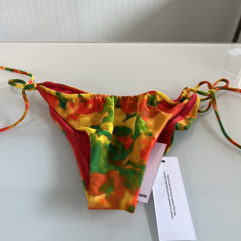 Rumored Multicolor Tie-Side One Piece Bottom — Yellow, Green, Orange, Red